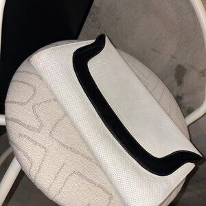 Vintage John Hort Black and White Genuine Leather Clutch